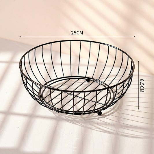 Nordic Iron Fruit Bowl - Creative Candy Storage Basket