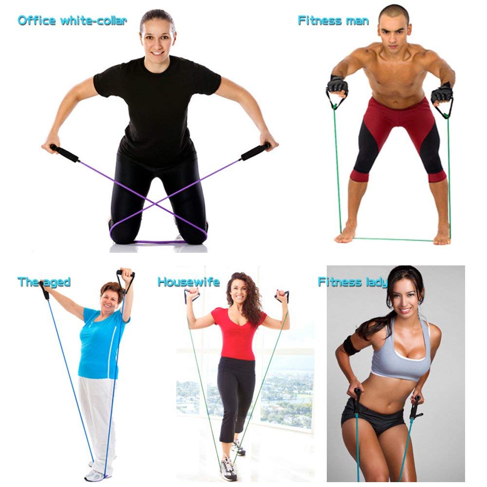 11 Pcs Resistance Bands Set for Crossfit & Yoga Fitness