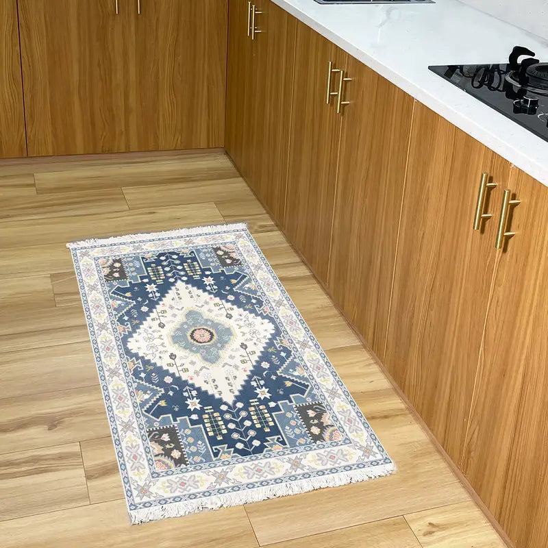 Nordic Blue Woven Rug