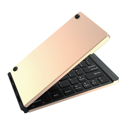 Metal Folding Bluetooth Keyboard, Aluminum Alloy Design