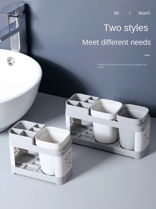 Stylish Toothbrush Holder and Wash Cup Set for Bathroom