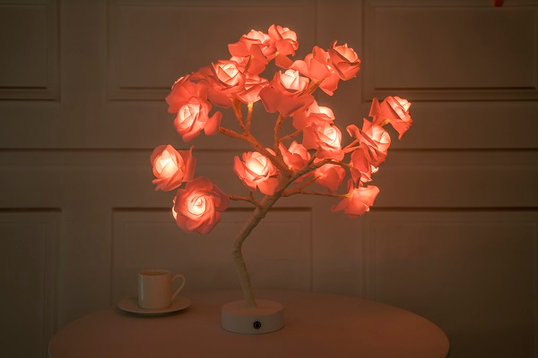 LED Rose Flower Lamp - Nordic Decorative Table Light