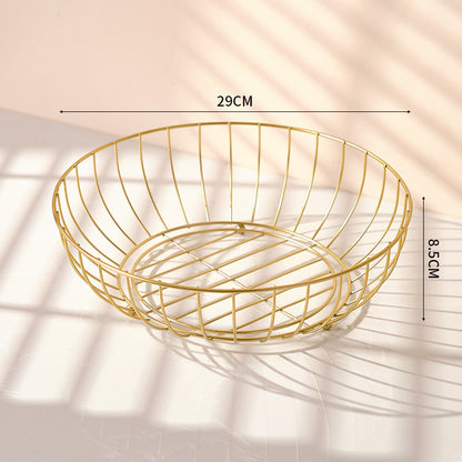 Nordic Iron Fruit Bowl - Creative Candy Storage Basket
