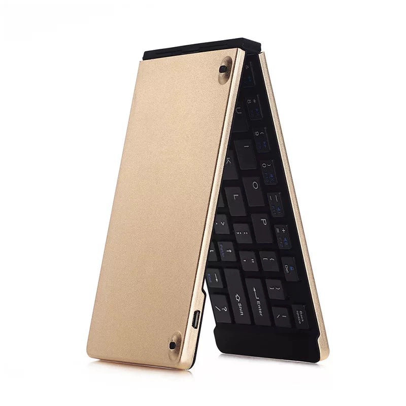 Metal Folding Bluetooth Keyboard, Aluminum Alloy Design