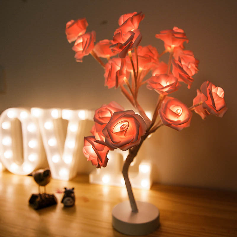 LED Rose Flower Lamp - Nordic Decorative Table Light