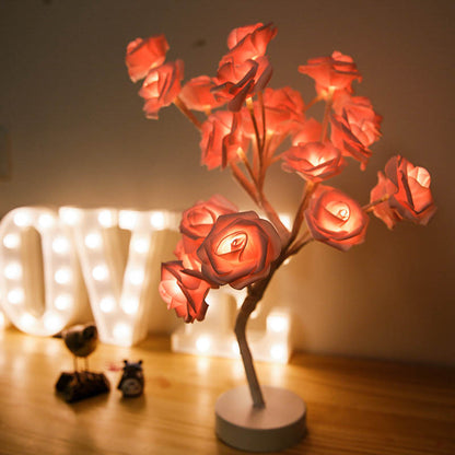 LED Rose Flower Lamp - Nordic Decorative Table Light