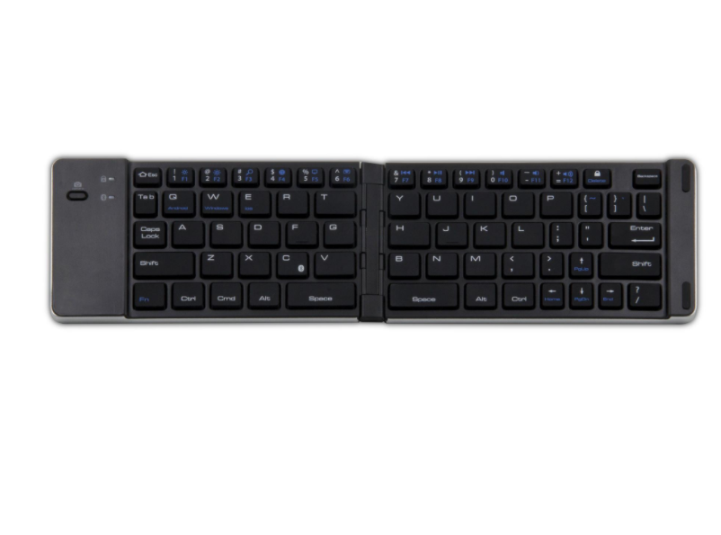 Metal Folding Bluetooth Keyboard, Aluminum Alloy Design