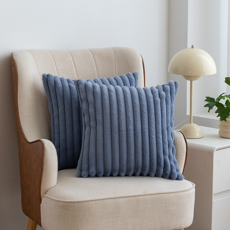 Nordic Faux Rabbit Fur Drawstring Pillowcase