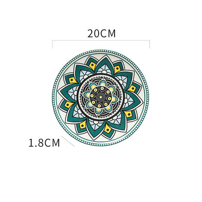 Bohemian Hand-Painted Ceramic Decorative Plate