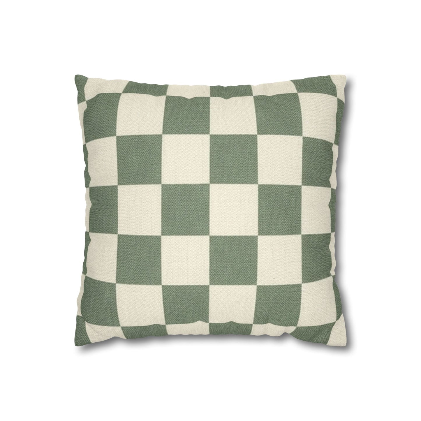 Green Checkerboard Pillowcase | Square Throw Pillowcase