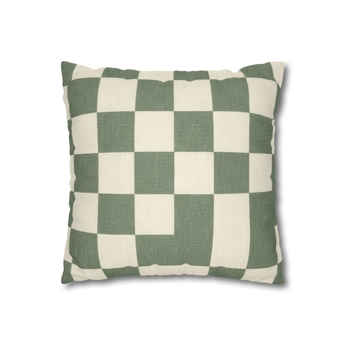 Green Checkerboard Pillowcase | Square Throw Pillowcase