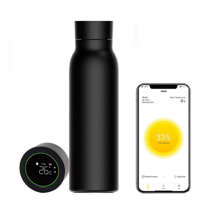 Smart Tuya Water Bottle – Bluetooth Hydration Tracker with Temperature Display