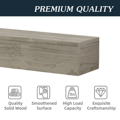Country Wood Mantelpiece, Wall-mounted Floating Rack