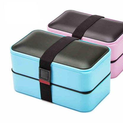 Japanese Double-Layer Bento Box with Insulation Set