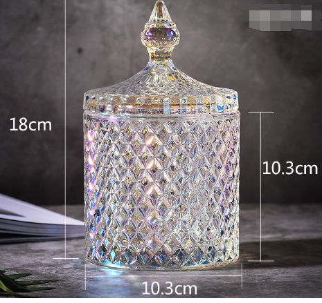 Nordic Crystal Glass Storage Jar for Candy and Jewelry