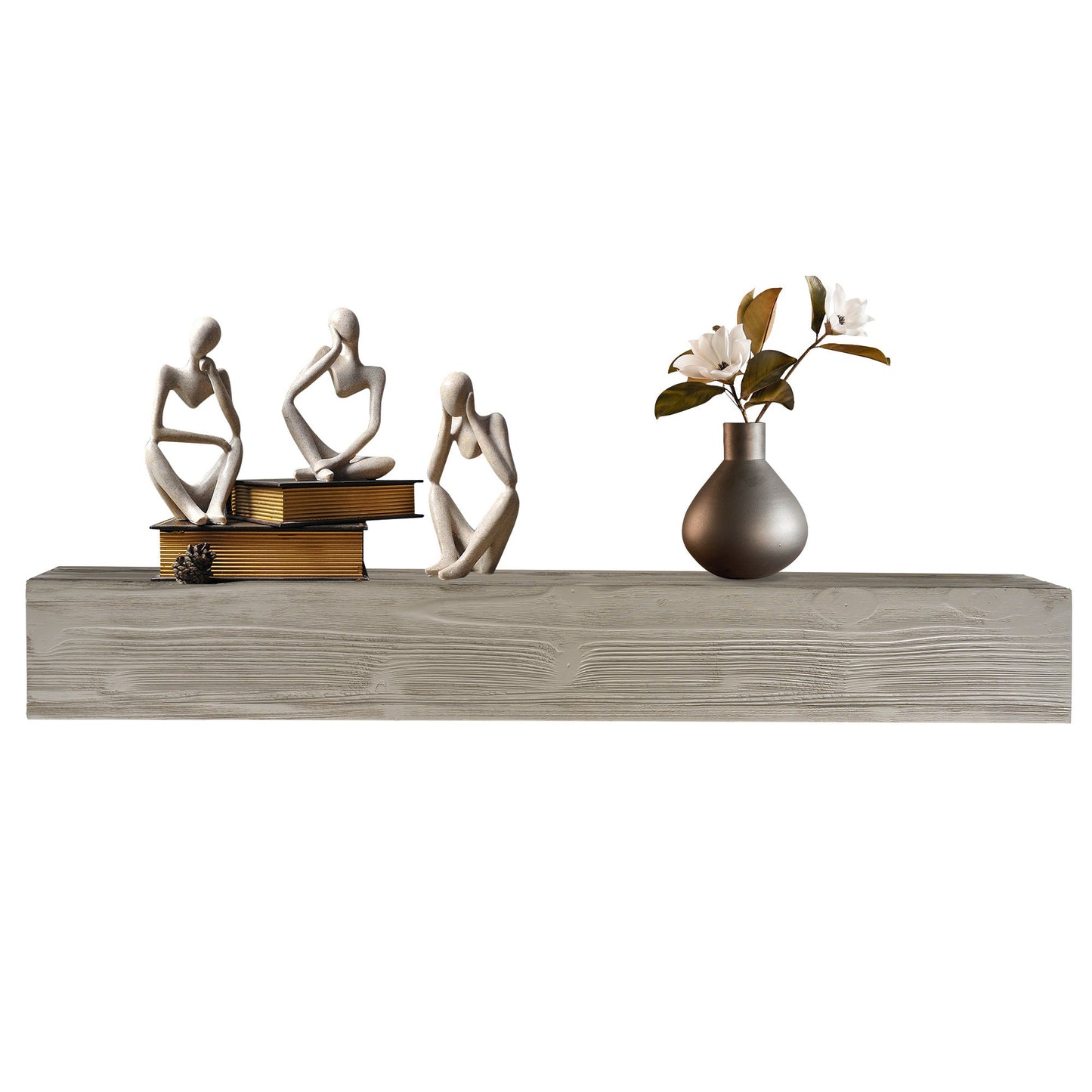 Country Wood Mantelpiece, Wall-mounted Floating Rack