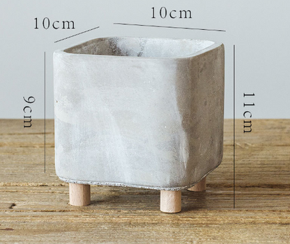 Creative Cement Planter with Legs - Nordic Style
