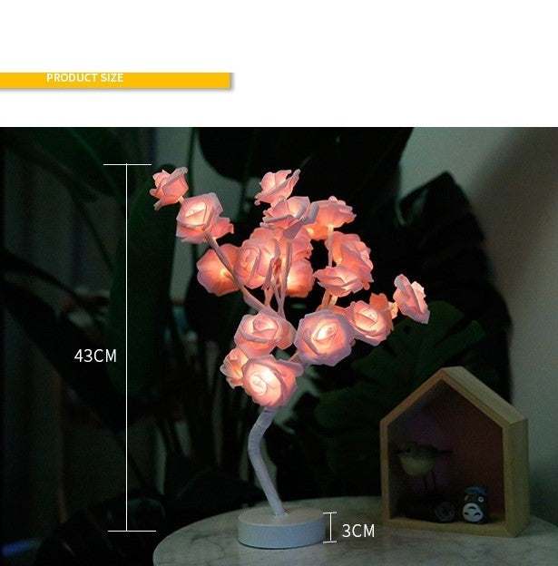 LED Rose Flower Lamp - Nordic Decorative Table Light