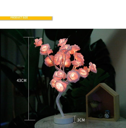 LED Rose Flower Lamp - Nordic Decorative Table Light