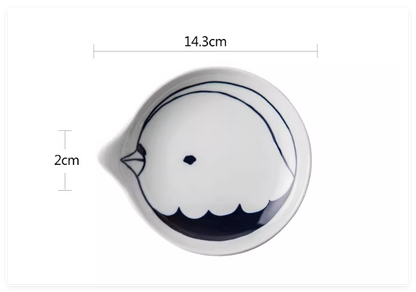 Cat Shaped Japanese Ceramic Plate