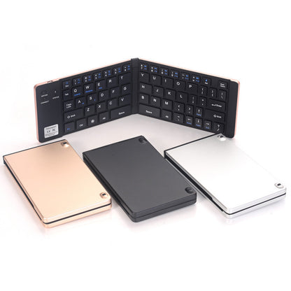 Metal Folding Bluetooth Keyboard, Aluminum Alloy Design