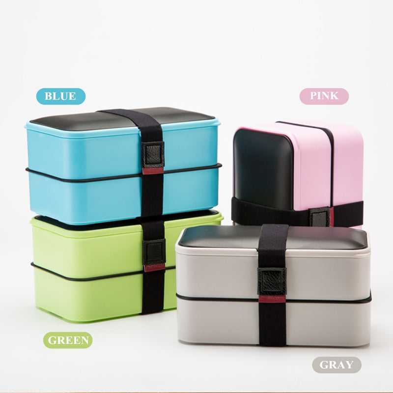Japanese Double-Layer Bento Box with Insulation Set