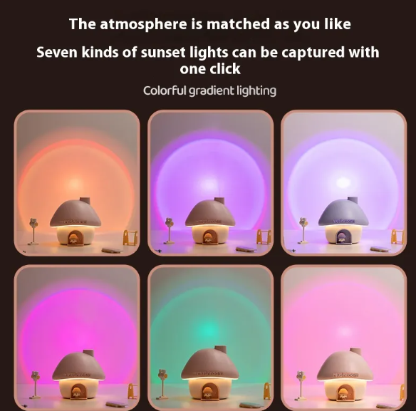 Mushroom House Humidifier Light