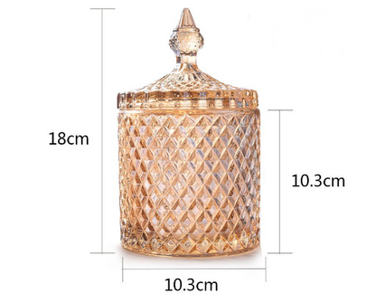 Nordic Crystal Glass Storage Jar for Candy and Jewelry