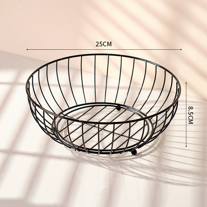 Nordic Iron Fruit Bowl - Creative Candy Storage Basket