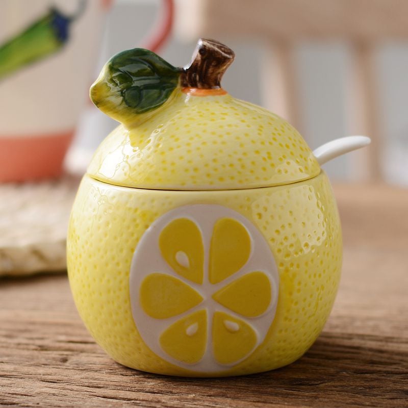 Japanese Ceramic Seasoning Jar Set for Kitchen Use