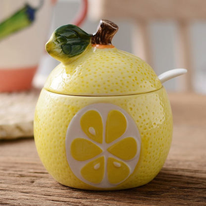 Japanese Ceramic Seasoning Jar Set for Kitchen Use