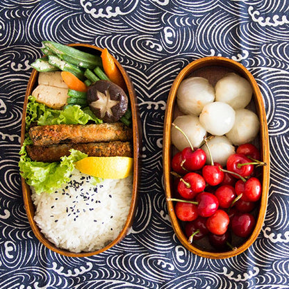Japanese Cedar Bento Box - Oval Snack Container