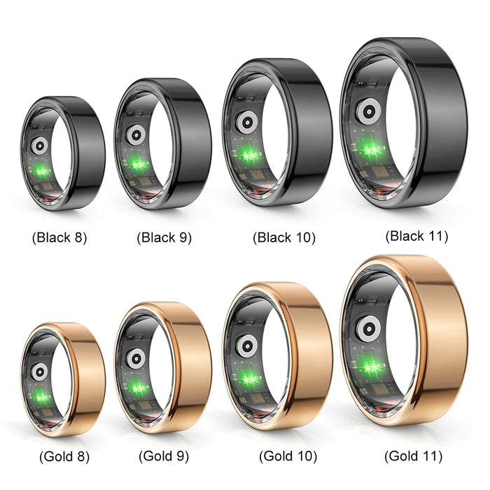 Smart Fitness Tracking Ring with Heart Rate, Sleep, and Activity Monitoring