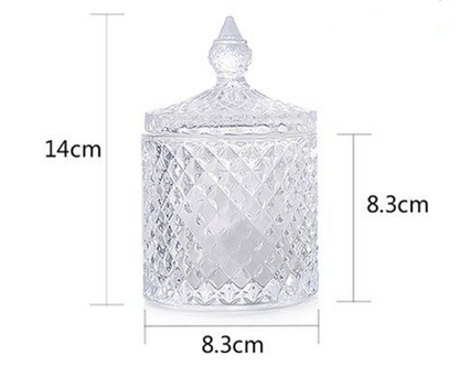 Nordic Crystal Glass Storage Jar for Candy and Jewelry