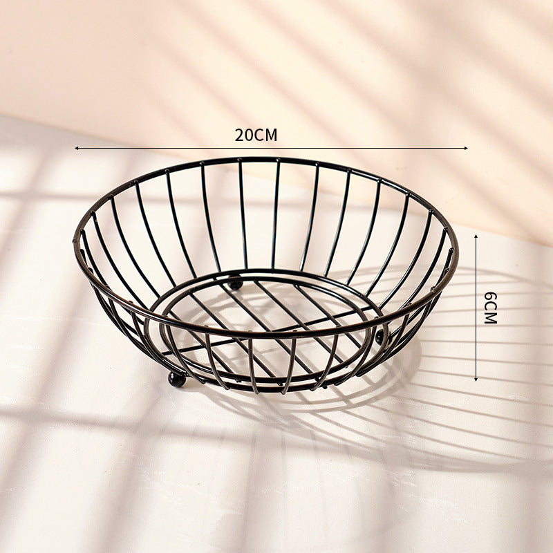Nordic Iron Fruit Bowl - Creative Candy Storage Basket