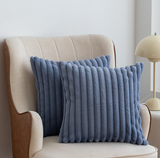 Nordic Faux Rabbit Fur Drawstring Pillowcase