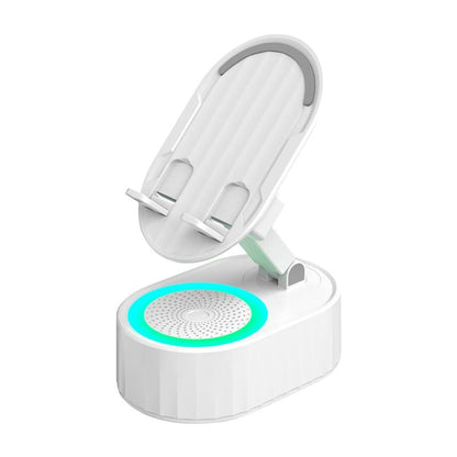 Cell Phone Stand with Wireless Bluetooth Speaker,Induction Speaker HD Surround Sound for Home and Outdoor