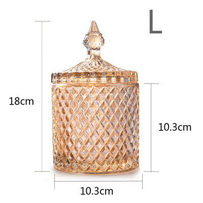 Nordic Crystal Glass Storage Jar for Candy and Jewelry