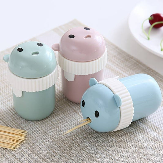 Cute Cartoon Portable Toothpick Holder Bottle