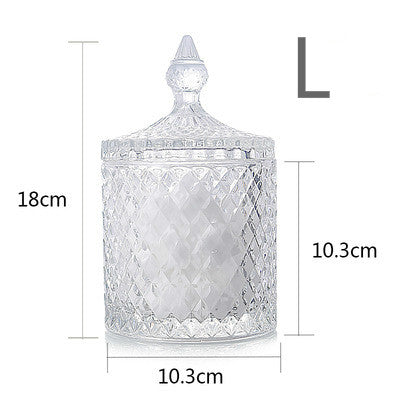 Nordic Crystal Glass Storage Jar for Candy and Jewelry
