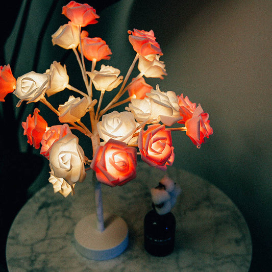 LED Rose Flower Lamp - Nordic Decorative Table Light