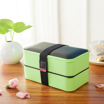 Japanese Double-Layer Bento Box with Insulation Set