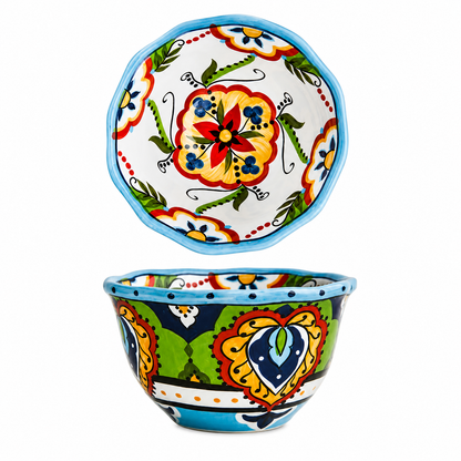 Bohemian Hand-Painted Ceramic Bowls for Home Use
