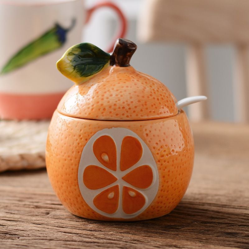 Japanese Ceramic Seasoning Jar Set for Kitchen Use
