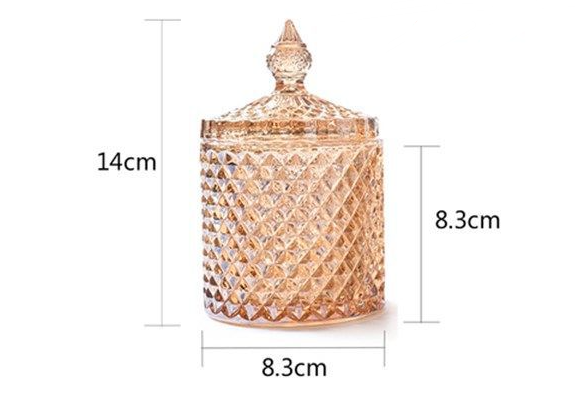 Nordic Crystal Glass Storage Jar for Candy and Jewelry