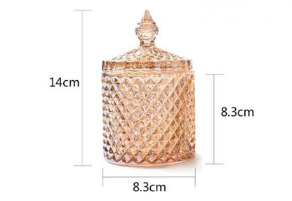 Nordic Crystal Glass Storage Jar for Candy and Jewelry