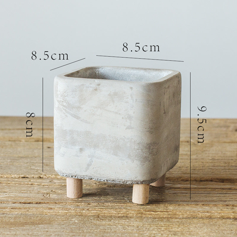 Creative Cement Planter with Legs - Nordic Style