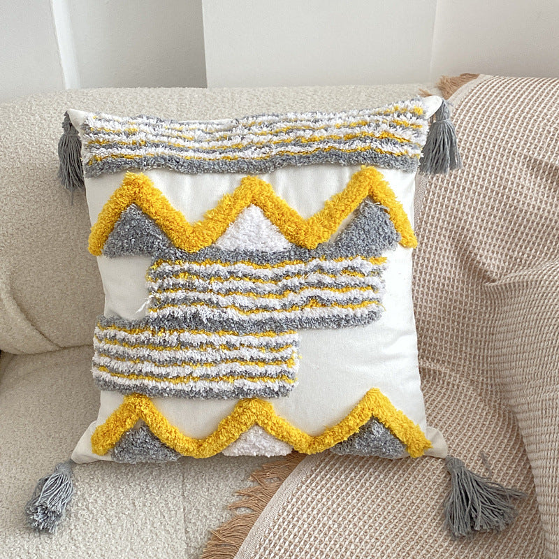 Nordic Bohemian Tufted Pentagram Pillow