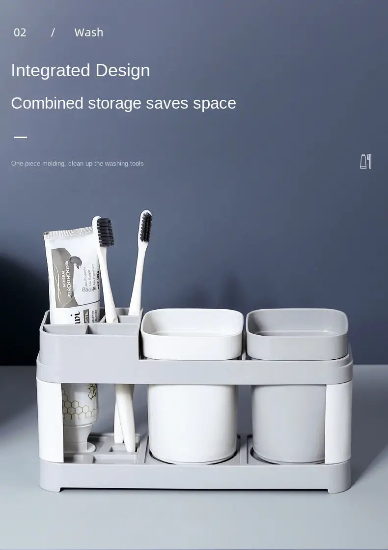 Stylish Toothbrush Holder and Wash Cup Set for Bathroom