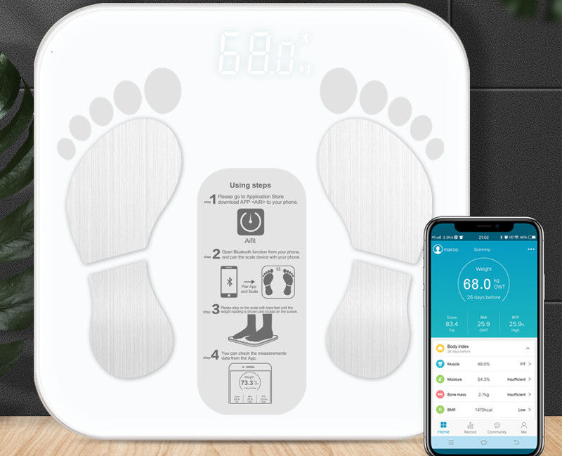Bluetooth Smart Weight Scale - Electronic Body Fat Scale